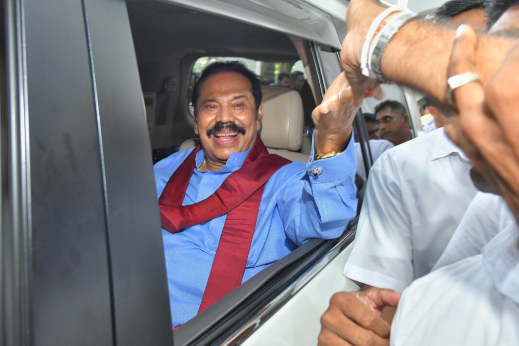 Ex-President Mahinda vacates residence at Wijerama Road